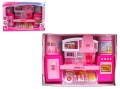 Mini kuchnia z akcesoriami różowa COOK FUN na baterie w kartonie 32x22,5x10 cm