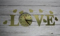 Zegar przyklejany na ścianę lustro LOVE