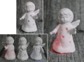 Aniołek ceramiczny świecący LED 8x4 cm - 1 szt