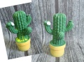 Figurka dekoracyjna LED kaktus w doniczce 13x8x6 cm