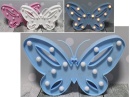 Motyl plastik LED na baterie 26x17 cm